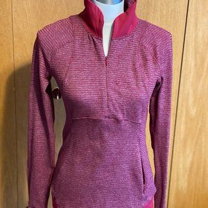 Womens Lululemon pink/red quarter zip up